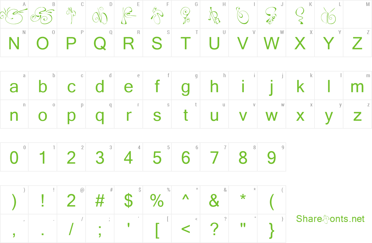 Font KR Fleur Flair 5 preview